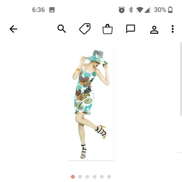 TRINA turk strappy silk jellyfish print mini dress size 2p euc - Picture 6 of 9